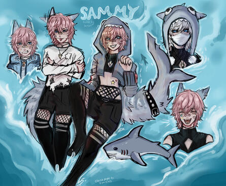 Fully colored sketch page with some rendering.